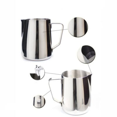 Silver Metal Milk Jug Coffee Making Tools - Image 3