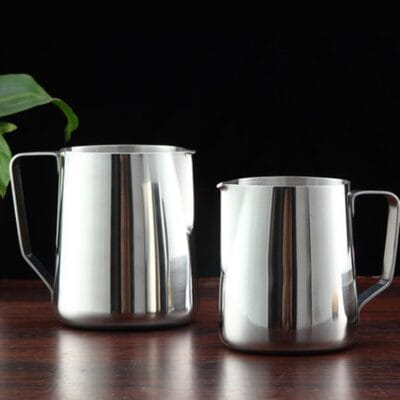 Silver Metal Milk Jug Coffee Making Tools - Image 4