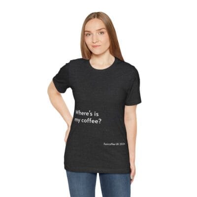 Black T-shirt Coffee Quote Print Jersey Short Sleeve Tee Unisex - Image 13