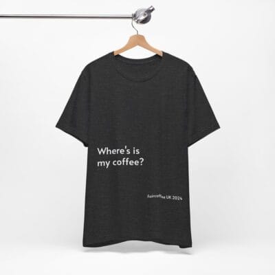 Black T-shirt Coffee Quote Print Jersey Short Sleeve Tee Unisex - Image 7