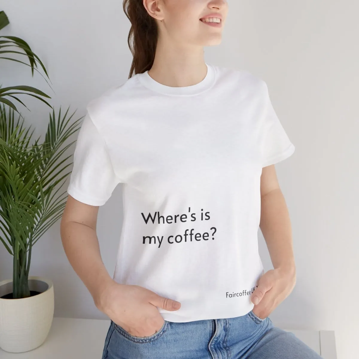White T-Shirt Coffee Quote Print Jersey Short Sleeve Tee Unisex - Image 24