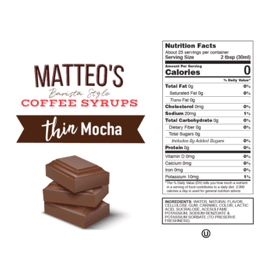 Sugar Free Coffee Syrup, Mocha | 6 x 750ml Bottles - Image 4