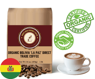 Coffee Beans Organic Bolivia 'La Paz' Direct Trade Coffee Arabica