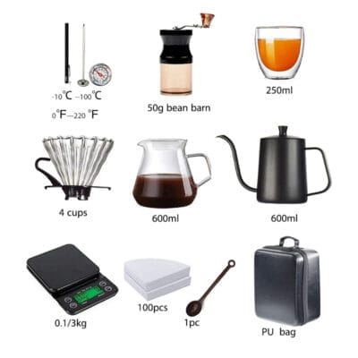 Gift Set of Travel Coffee Accessories Set - Image 3