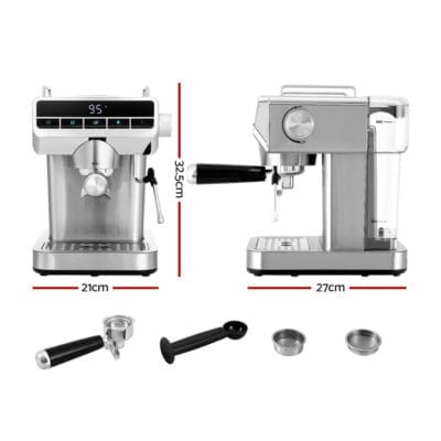 Coffee Machine 20 Bar Espresso Cafe Maker Devanti - Image 2