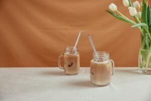 two iced coffee on the table