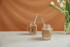 two iced coffee on the table