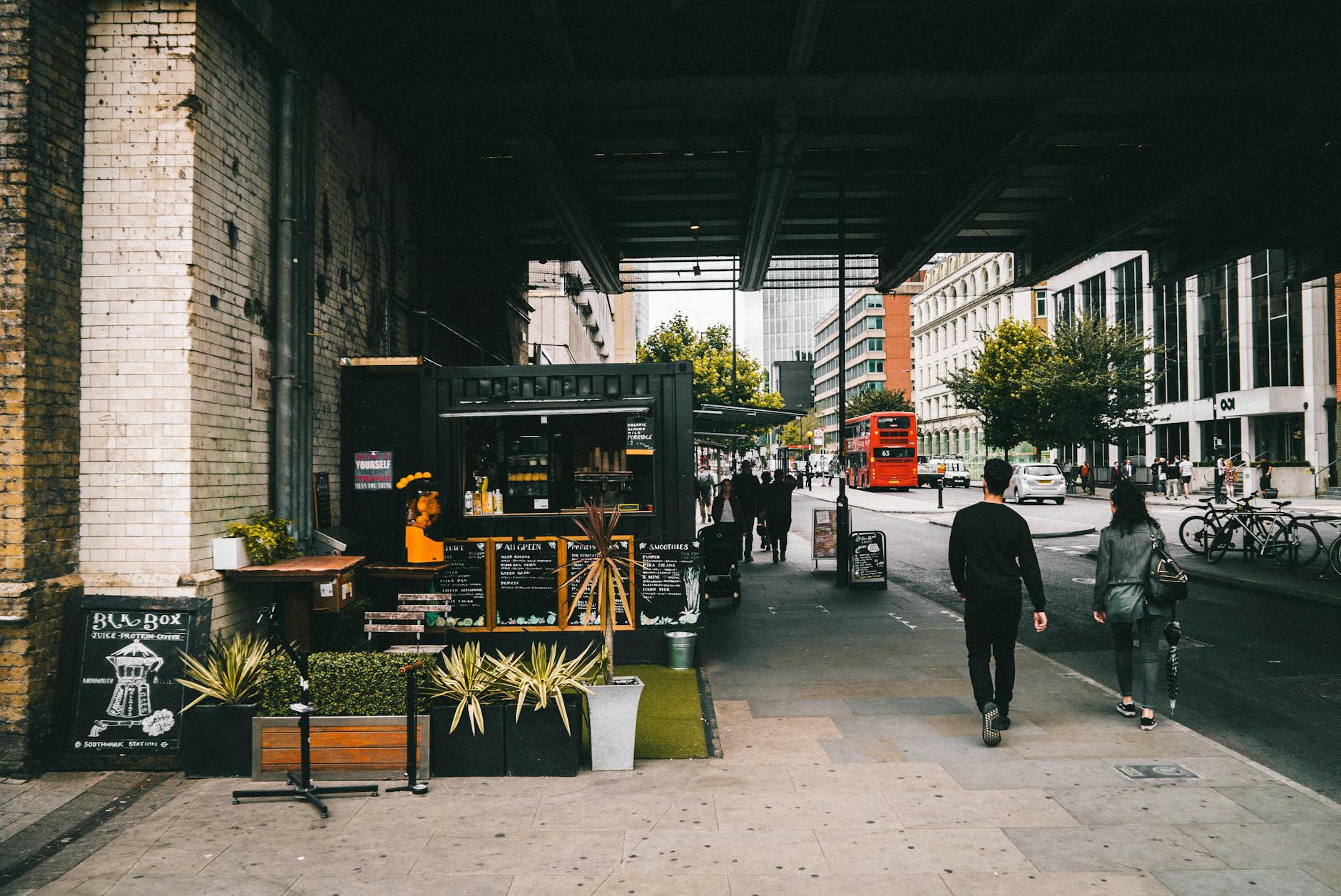 coffee booth on a street