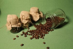 ethical sustainable coffee beans, spices, food, coffee, containers