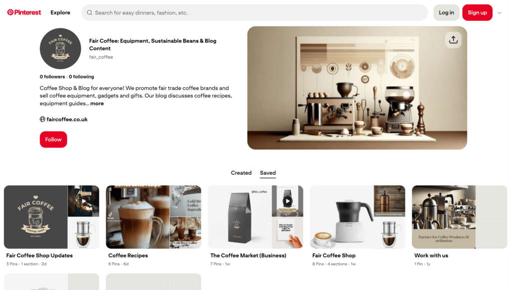 fair coffee pinterest - coffee influencer